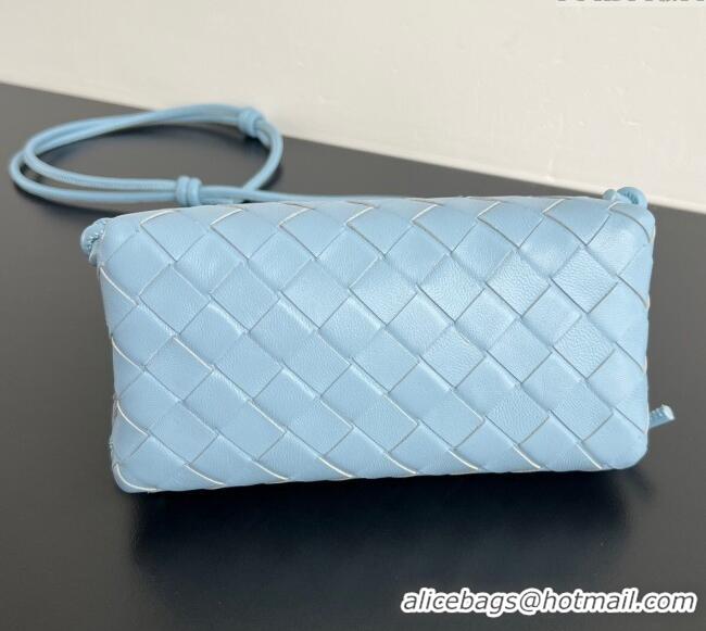 Promotional Bottega Veneta Intrecciato Leather Concert Pouch Mini bag 794258 Ice Blue 2025