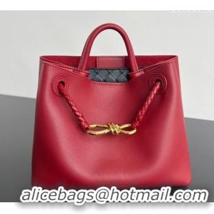Buy Discount Bottega Veneta Small Andiamo Top Handle Bag in Calfskin Leather 810213 Red 2025