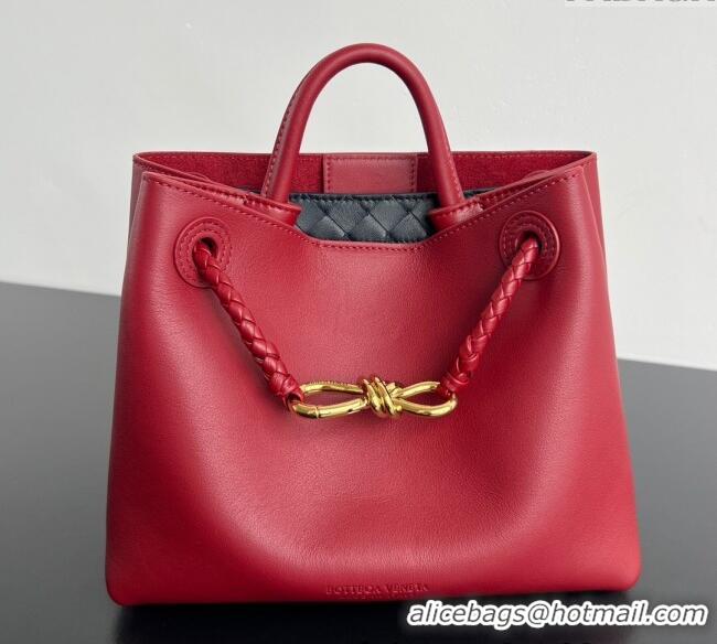 Buy Discount Bottega Veneta Small Andiamo Top Handle Bag in Calfskin Leather 810213 Red 2025