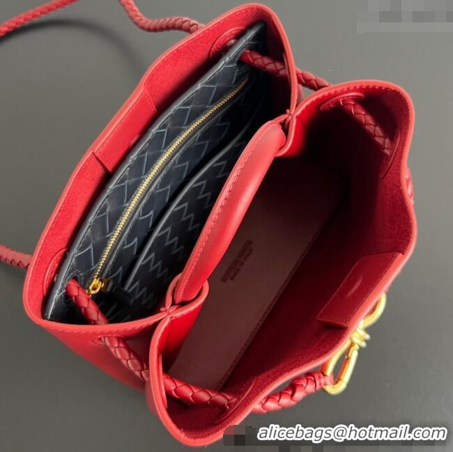 Buy Discount Bottega Veneta Small Andiamo Top Handle Bag in Calfskin Leather 810213 Red 2025
