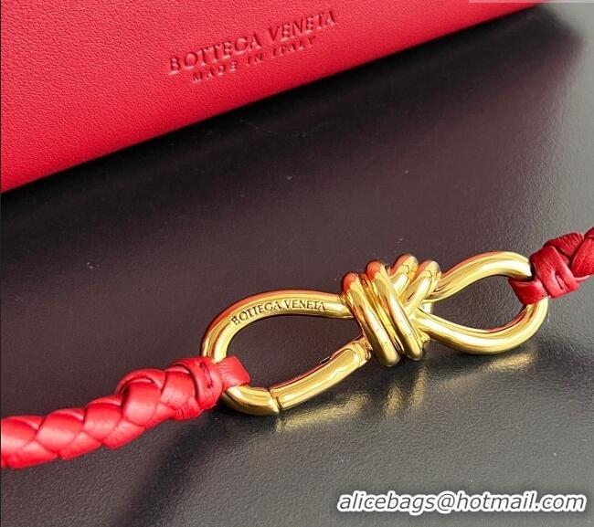Buy Discount Bottega Veneta Small Andiamo Top Handle Bag in Calfskin Leather 810213 Red 2025