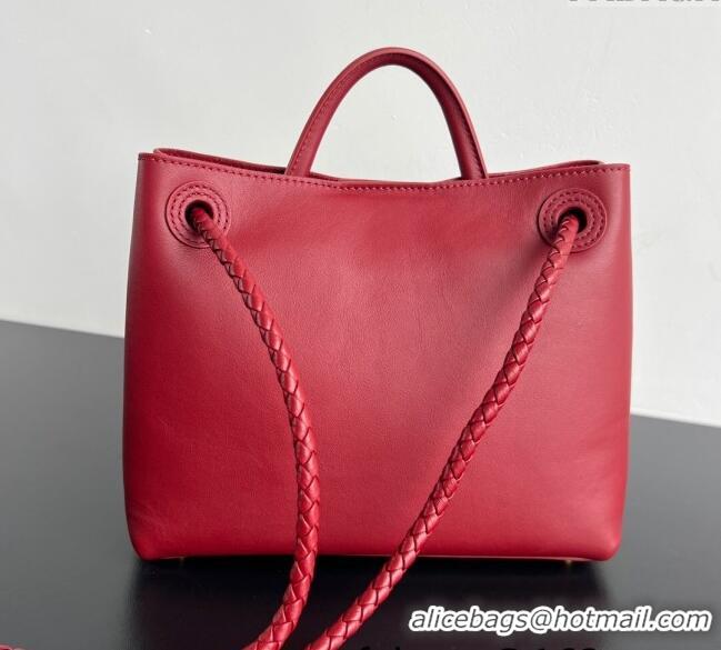 Buy Discount Bottega Veneta Small Andiamo Top Handle Bag in Calfskin Leather 810213 Red 2025