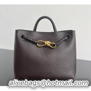 Well Crafted Bottega Veneta Small Andiamo Top Handle Bag in Calfskin Leather 810213 Fondant Brown 2025