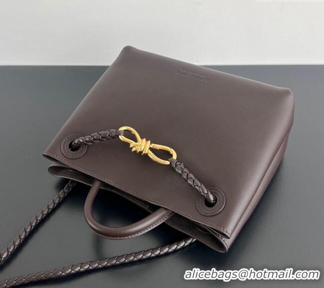 Well Crafted Bottega Veneta Small Andiamo Top Handle Bag in Calfskin Leather 810213 Fondant Brown 2025