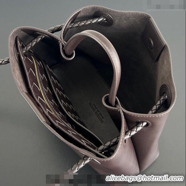 Well Crafted Bottega Veneta Small Andiamo Top Handle Bag in Calfskin Leather 810213 Fondant Brown 2025
