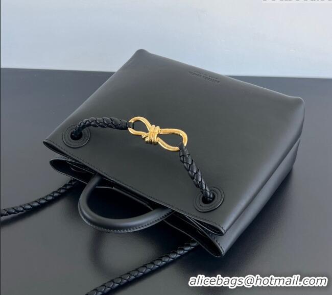 Buy Discount Bottega Veneta Small Andiamo Top Handle Bag in Calfskin Leather 810213 Black 2025