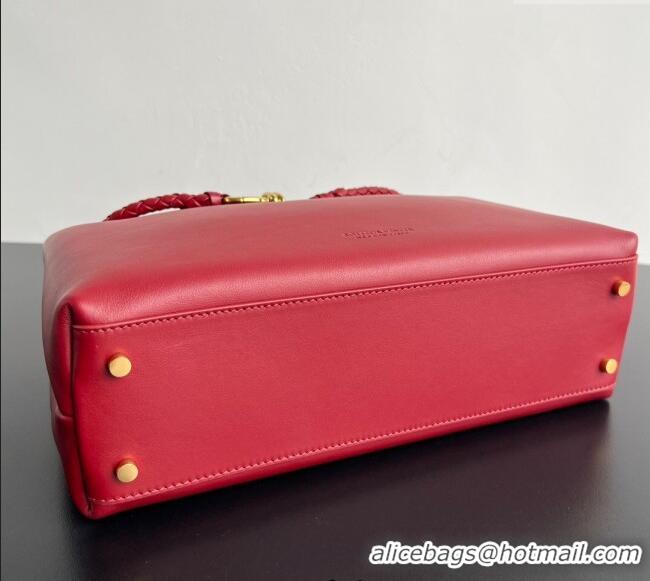 Buy Discount Bottega Veneta Medium Andiamo Top Handle Bag in Calfskin Leather 810214 Red 2025