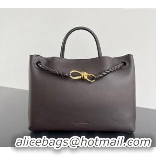 Best Product Bottega Veneta Medium Andiamo Top Handle Bag in Calfskin Leather 810214 Fondant Brown 2024