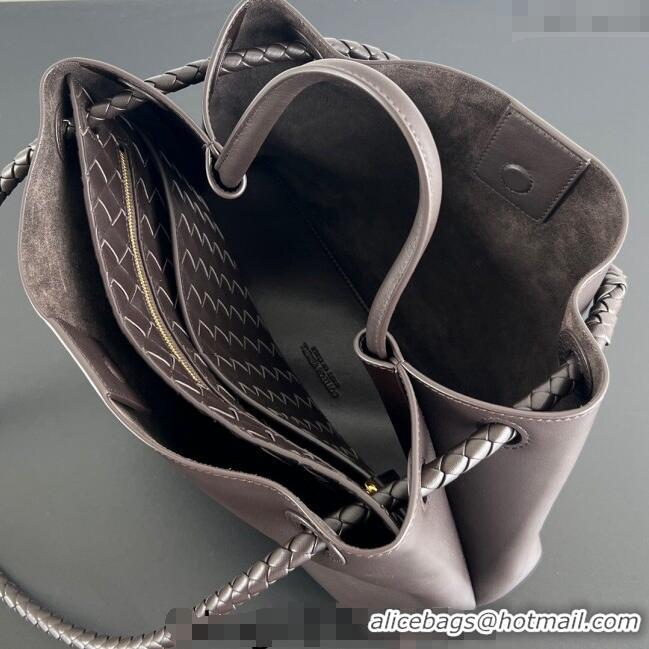 Best Product Bottega Veneta Medium Andiamo Top Handle Bag in Calfskin Leather 810214 Fondant Brown 2024