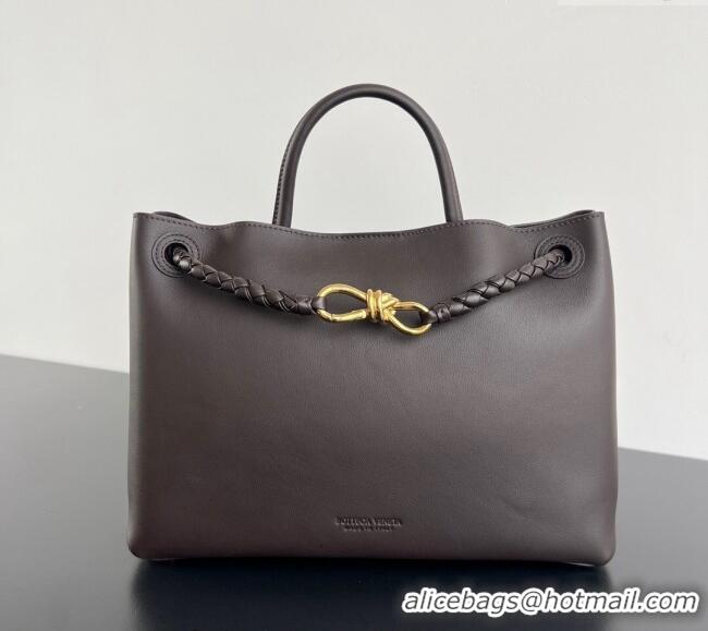 Best Product Bottega Veneta Medium Andiamo Top Handle Bag in Calfskin Leather 810214 Fondant Brown 2024