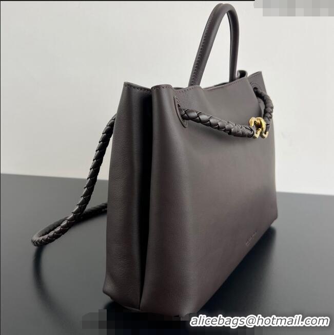 Best Product Bottega Veneta Medium Andiamo Top Handle Bag in Calfskin Leather 810214 Fondant Brown 2024