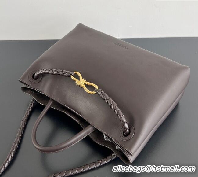 Best Product Bottega Veneta Medium Andiamo Top Handle Bag in Calfskin Leather 810214 Fondant Brown 2024