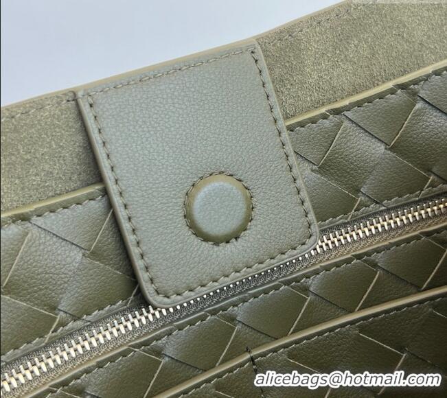 Best Grade Bottega Veneta Medium Andiamo Top Handle Bag in Calfskin Leather 810214 Green 2025