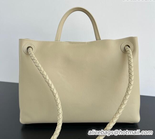 Good Taste Bottega Veneta Medium Andiamo Top Handle Bag in Calfskin Leather 810214 Light butterscotch Beige 2025