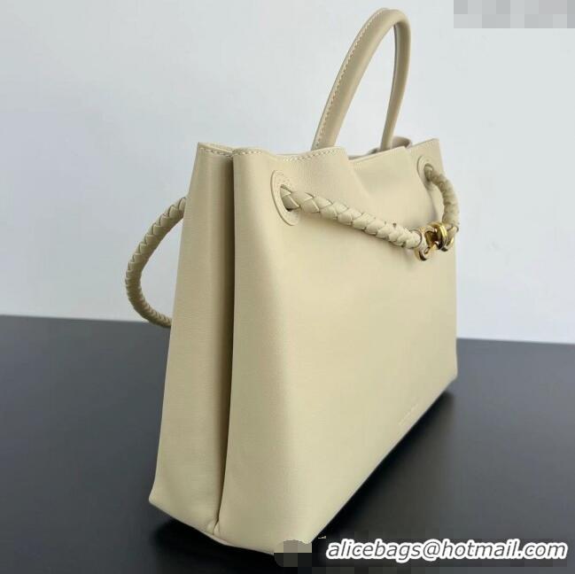 Good Taste Bottega Veneta Medium Andiamo Top Handle Bag in Calfskin Leather 810214 Light butterscotch Beige 2025