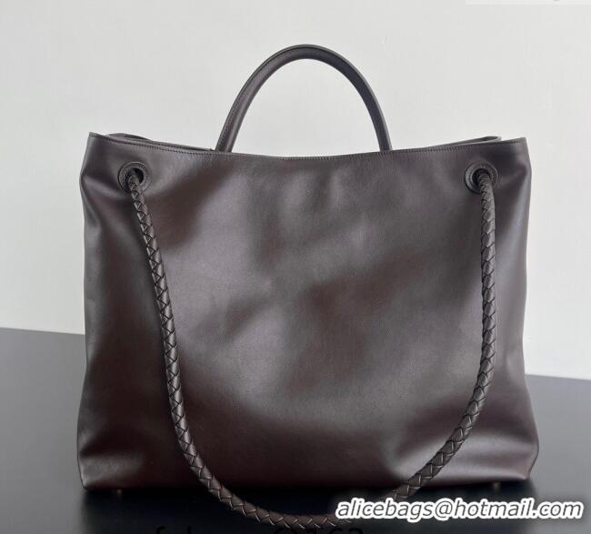 Buy Classic Bottega Veneta Large Andiamo Top Handle Bag in Calfskin Leather 806010 Fondant Brown/Gold 2024