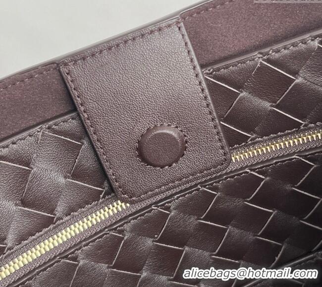 Buy Classic Bottega Veneta Large Andiamo Top Handle Bag in Calfskin Leather 806010 Fondant Brown/Gold 2024