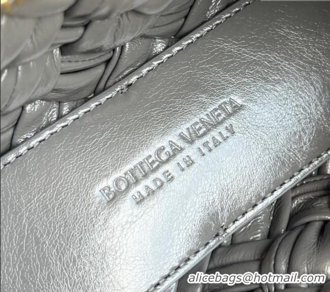 Buy Discount Bottega Veneta Kalimero Cha-Cha Clutch Bag in Intrecciato Leather 785780 Lapilli Grey 2025