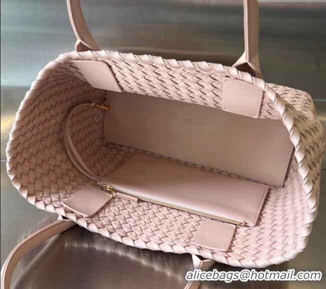 Affordable Price Bottega Veneta Medium Cabat Tote Bag in Intrecciato Leather 608810 Lotus Pink 2025