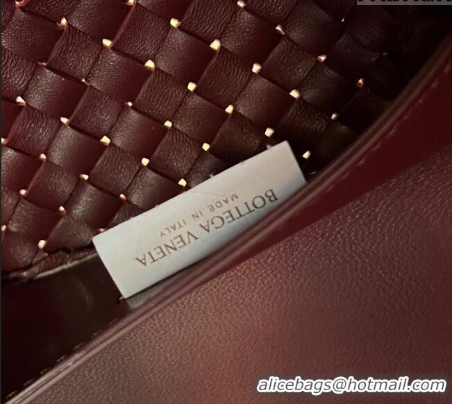 Spot Cheap Bottega Veneta Medium Cabat Tote Bag in Intrecciato Leather 608810 Burgundy 2025