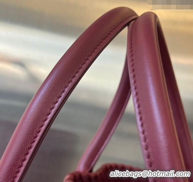 Spot Cheap Bottega Veneta Medium Cabat Tote Bag in Intrecciato Leather 608810 Burgundy 2025