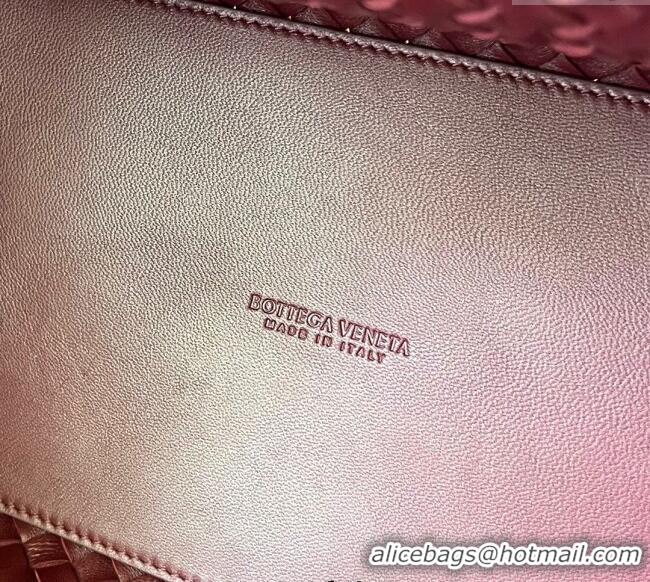 Spot Cheap Bottega Veneta Medium Cabat Tote Bag in Intrecciato Leather 608810 Burgundy 2025