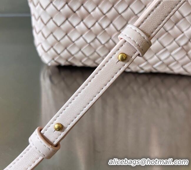 New Release Creation Bottega Veneta Mini Cabat Tote Bag in Intreccio Leather 709464 Lutos Pink 2025