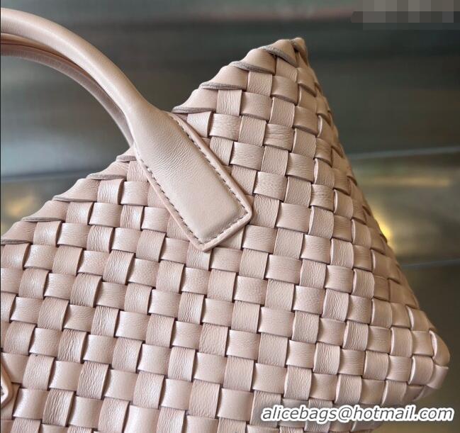 New Release Creation Bottega Veneta Mini Cabat Tote Bag in Intreccio Leather 709464 Lutos Pink 2025