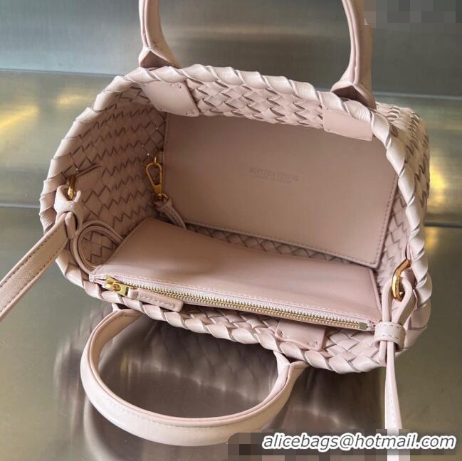 New Release Creation Bottega Veneta Mini Cabat Tote Bag in Intreccio Leather 709464 Lutos Pink 2025