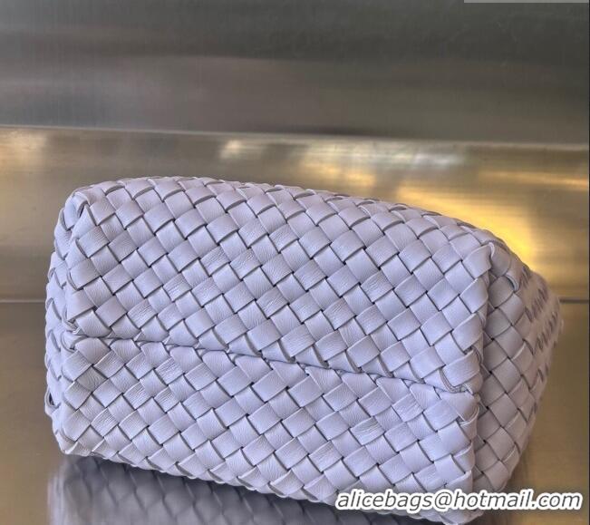 Well Crafted Bottega Veneta Mini Cabat Tote Bag in Intreccio Leather 709464 Oyster Purple 2025