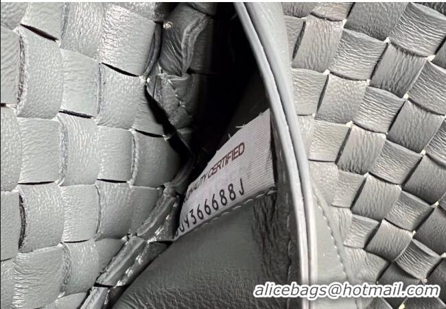 Grade Quality Bottega Veneta Mini Cabat Tote Bag in Intreccio Leather 709464 Thounder Grey 2025