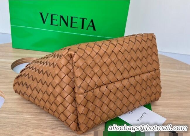 Best Price Bottega Veneta Mini Cabat Tote Bag in Intreccio Leather 709464 Light Brown 2025