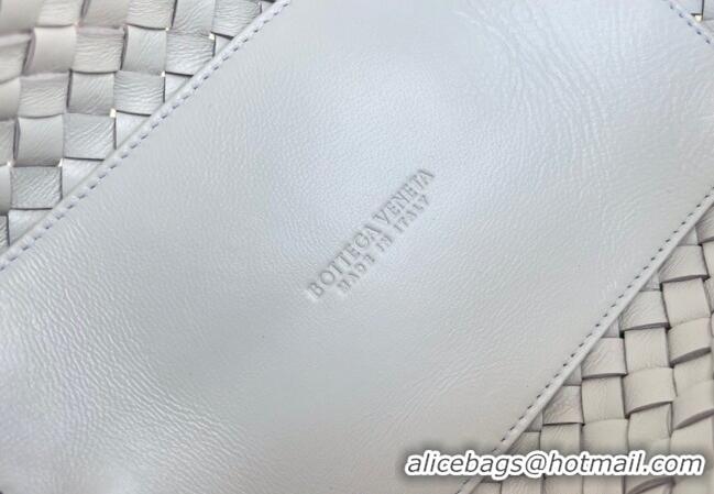 Popular Discount Bottega Veneta Mini Cabat Tote Bag in Intreccio Leather 709464 White 2025