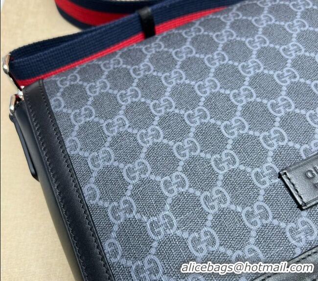 New Release Creation Gucci Mens GG Canvas Flap Messenger bag 771167 Black 2025