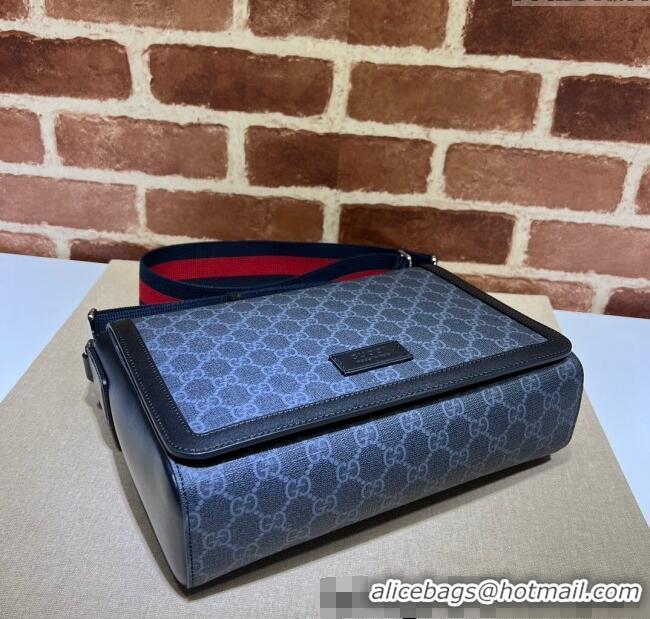 New Release Creation Gucci Mens GG Canvas Flap Messenger bag 771167 Black 2025