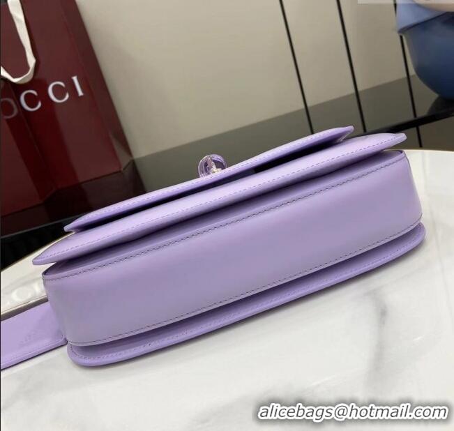 Top Quality Gucci Bamboo Diva Medium Bag in Shiny Leather 827750 Lilac Purple 2025