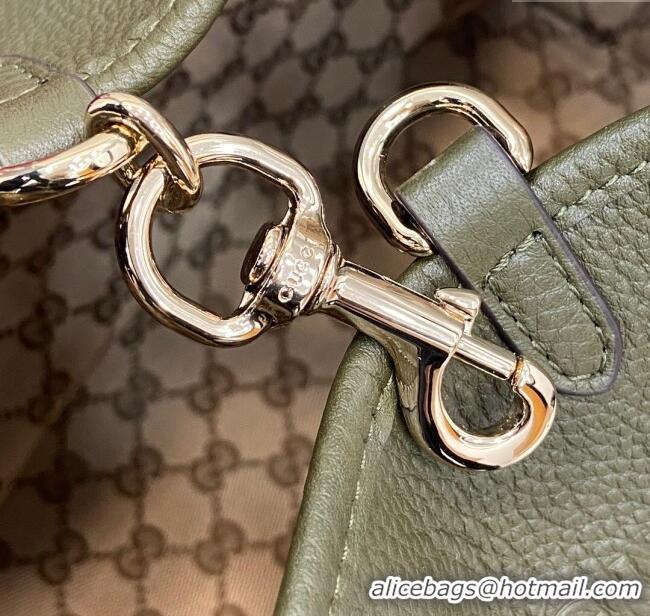 Well Crafted Gucci Totissima Large Reversible Tote Bag in Grainy Leather 839112 Green 2025