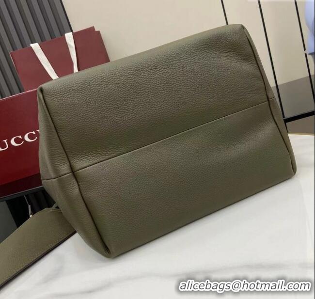 Well Crafted Gucci Totissima Large Reversible Tote Bag in Grainy Leather 839112 Green 2025