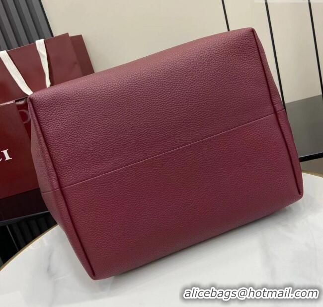 New Fashion Gucci Totissima Large Reversible Tote Bag in Grainy Leather 839112 Ancora Red 2025