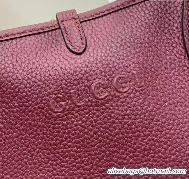 New Fashion Gucci Totissima Large Reversible Tote Bag in Grainy Leather 839112 Ancora Red 2025
