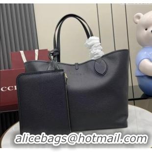 Best Quality Gucci Totissima Large Reversible Tote Bag in Grainy Leather 839112 Black 2025