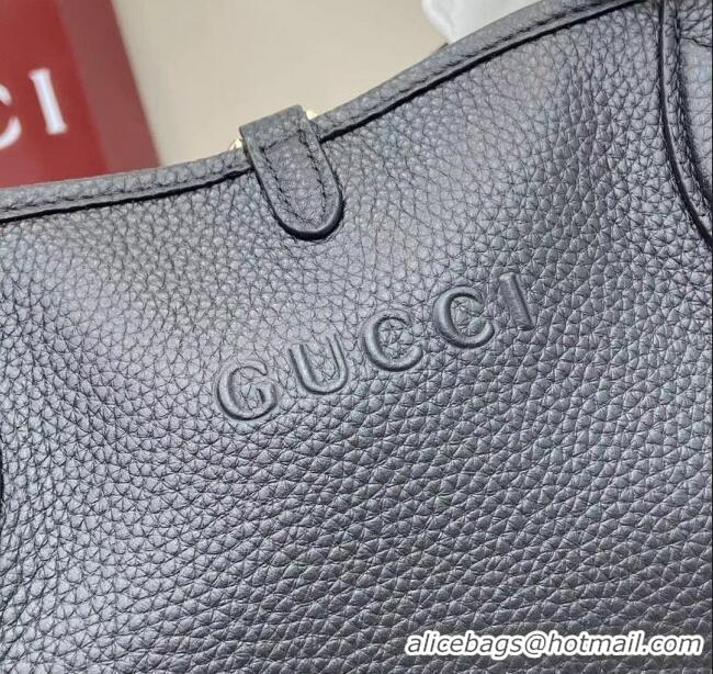Best Quality Gucci Totissima Large Reversible Tote Bag in Grainy Leather 839112 Black 2025