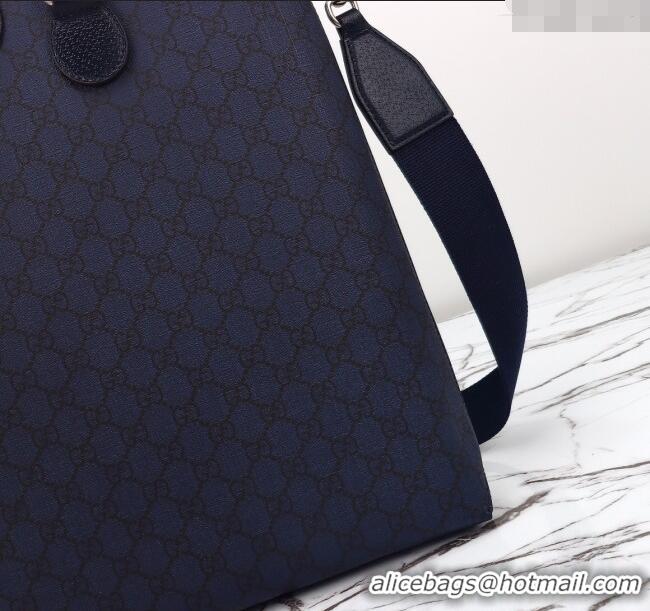 Low Cost Gucci Mens GG Canvas Tote Bag 792118 Dark Blue 2025
