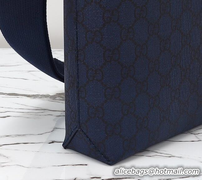 Low Cost Gucci Mens GG Canvas Tote Bag 792118 Dark Blue 2025