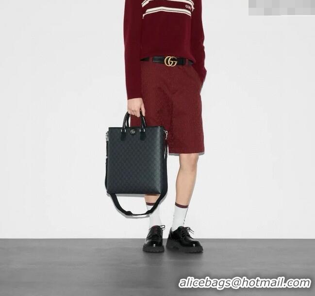 Low Cost Gucci Mens GG Canvas Tote Bag 792118 Dark Blue 2025