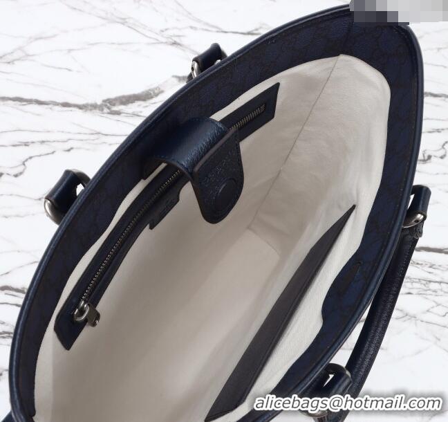 Low Cost Gucci Mens GG Canvas Tote Bag 792118 Dark Blue 2025