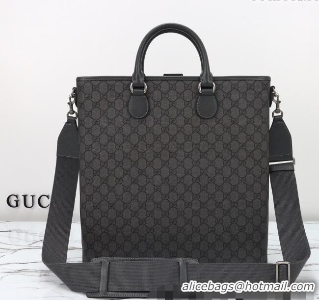 Buy Discount Gucci Mens GG Canvas Tote Bag 792118 Grey 2025
