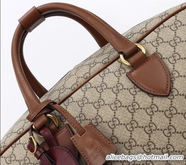 Best Quality Gucci Mens GG Canvas Emblem Medium Duffle bag 821148 Beige 2025
