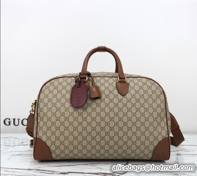 Best Quality Gucci Mens GG Canvas Emblem Medium Duffle bag 821148 Beige 2025