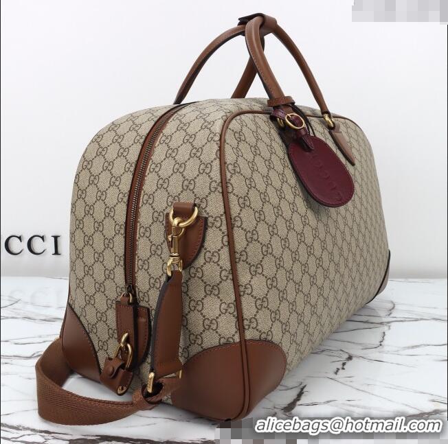 Best Quality Gucci Mens GG Canvas Emblem Medium Duffle bag 821148 Beige 2025